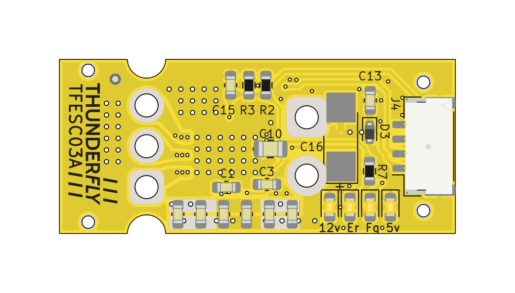 TFESC03 - BLDC Motor Driver PCB bottom side