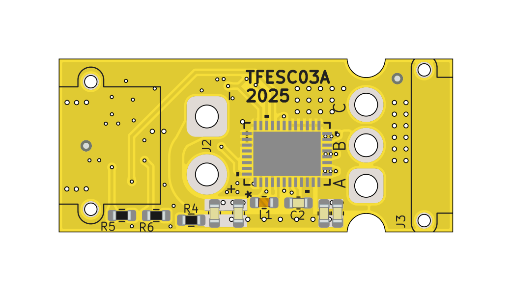 TFESC03 - BLDC Motor Driver PCB top side