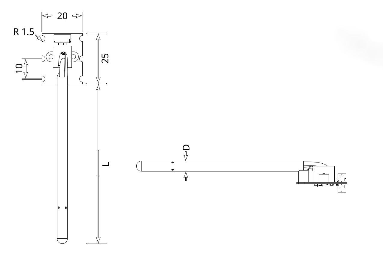 TFPITOT01 technical drawing