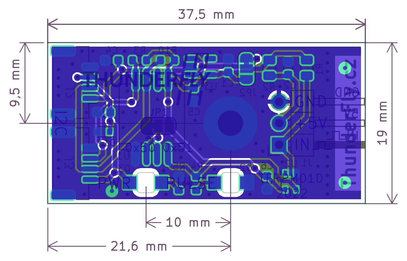 TFRPM01 PCB dimensions